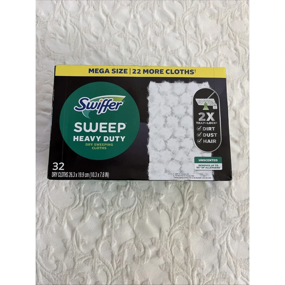 Swiffer Sweeper Heavy Duty Multi-Surface Dry Cloth Refills Floor Sweeping - 32ct
